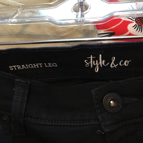 Style & Co. Black Straight Leg Pants - Picture 3 of 4